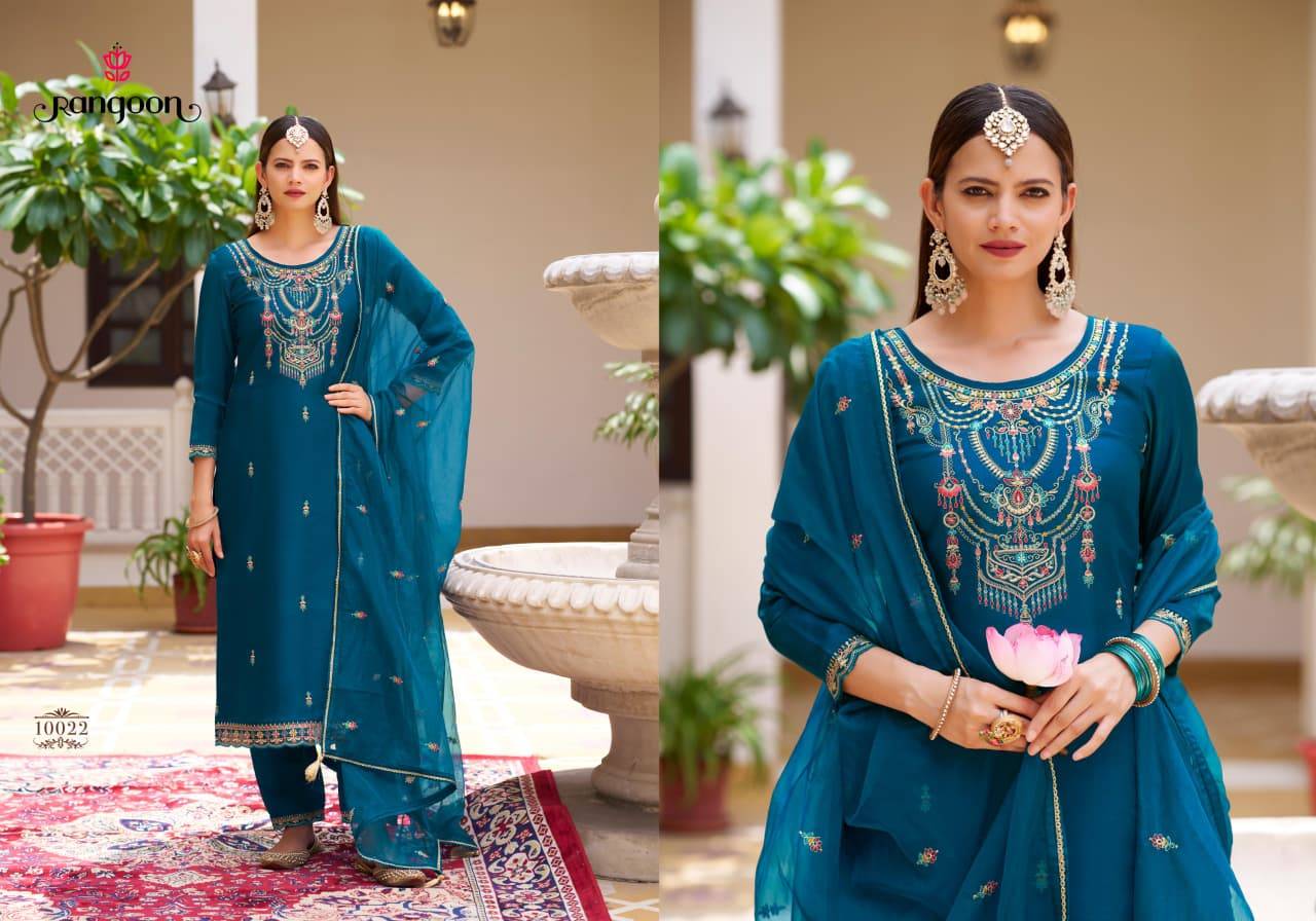 Rangoon hemani 3 pcs kurti gujarat wholesale market